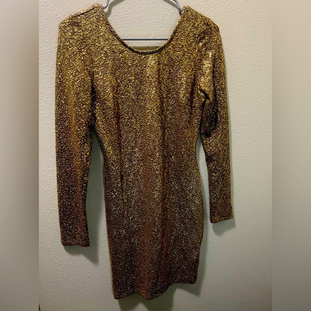 Gold shiny dress